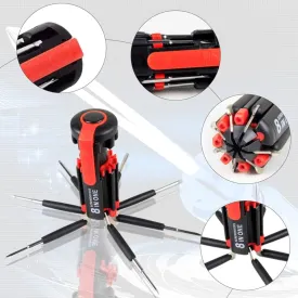 0427 08 in 1 Multi-Function Screwdriver Kit with LED Portable Torch