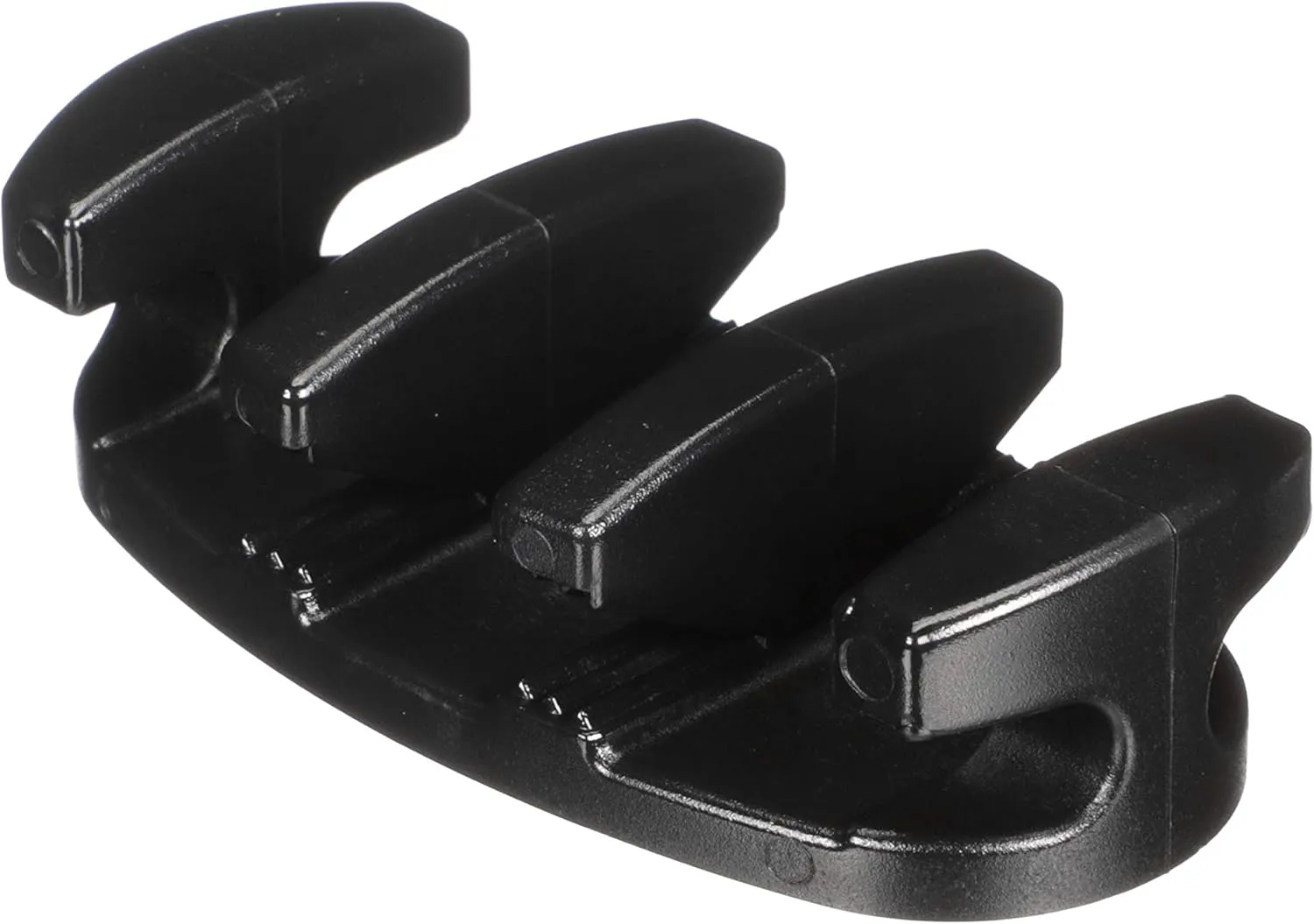 11926-7 Zig-Zag Cleats, 3  Inches Long, Nylon, Black, for Rope Up to 3/8-Inch Diameter, Drilled for 2 Fasteners, Pair