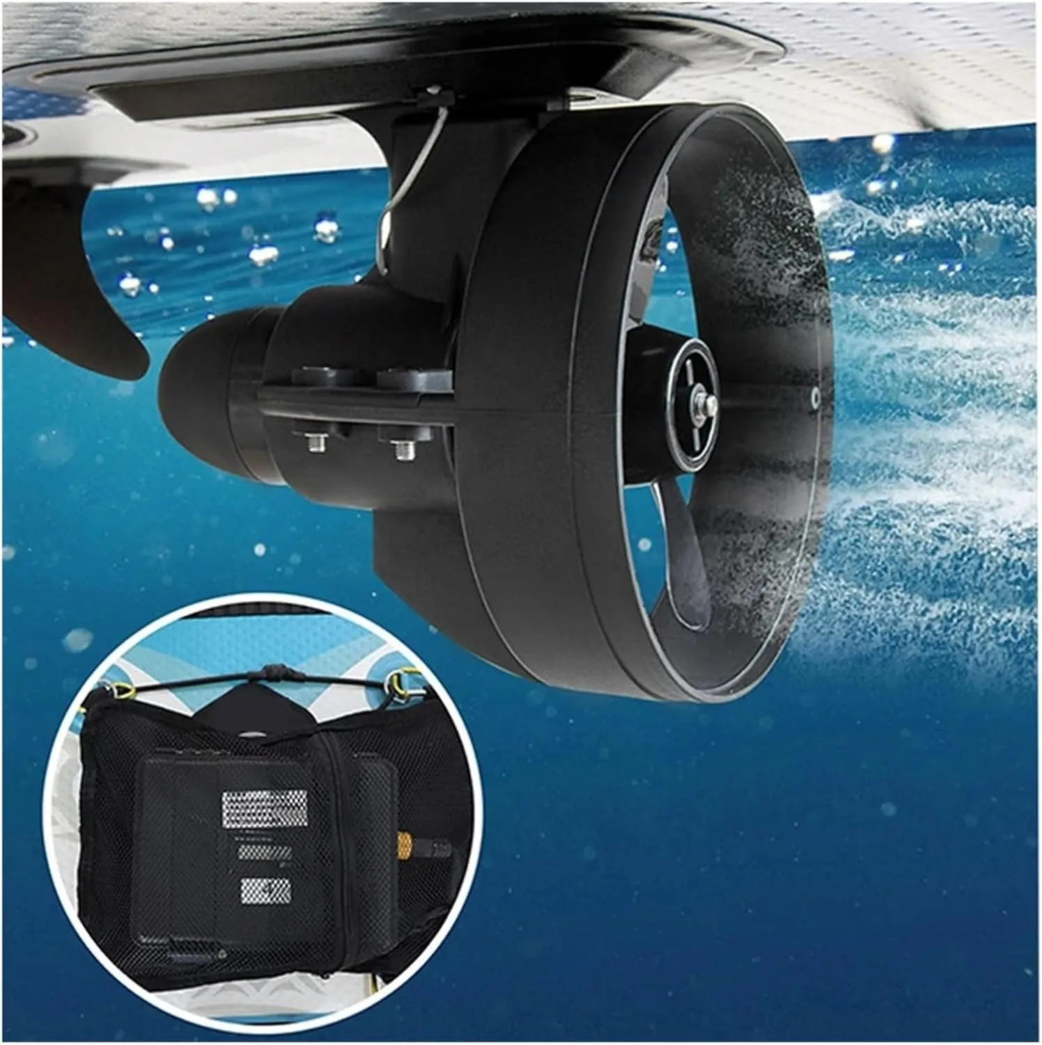 12V Power Fin Electric Brushless Motor for SUP Stand Up Paddle Board Push Surf Kayak Surfboard Propeller with Battery for Inflatable,Paddle Boards,Fishing Boats