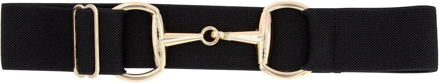 1.5-inch Elastic Equestrian Belt Bit Buckle Leather Key Strap for Horseback Riding Equestrian Sports