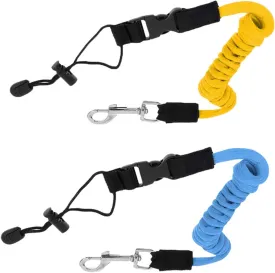 2 PCS Kayak Paddle Leash, Safety Paddle Oar Leashes Lanyard with Adjustable Belt Buckle and Metal Hooks for Universal Kayak Accessories/Canoe/Fishing Rod