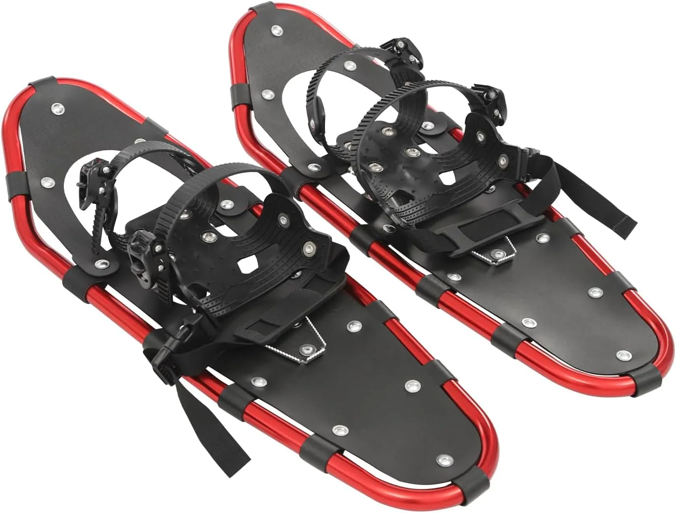 21/25 Inch Aluminum Snowshoes with Adjuatable Trekking Poles, Carrying Bag, Light Weight Women Men Youth Kids Snow Shoes for Mountaineering