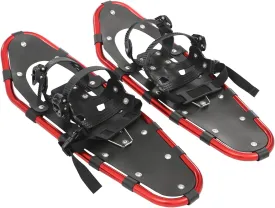 21/25 Inch Aluminum Snowshoes with Adjuatable Trekking Poles, Carrying Bag, Light Weight Women Men Youth Kids Snow Shoes for Mountaineering