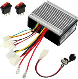 24V Control Module Kit Replacement for Razor E200 E300 Electric Scooter MX350 Dirt Rocket Pocket Mod, E300 Speed Controller Upgrade Kit with On Off Switch Charger Port