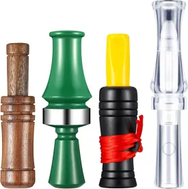 4 Pieces Duck Calls for Hunting Mallard Realistic Sounding Duck Call Decoys Whistle Game Outdoor Voice Loud Sound Call Hunting
