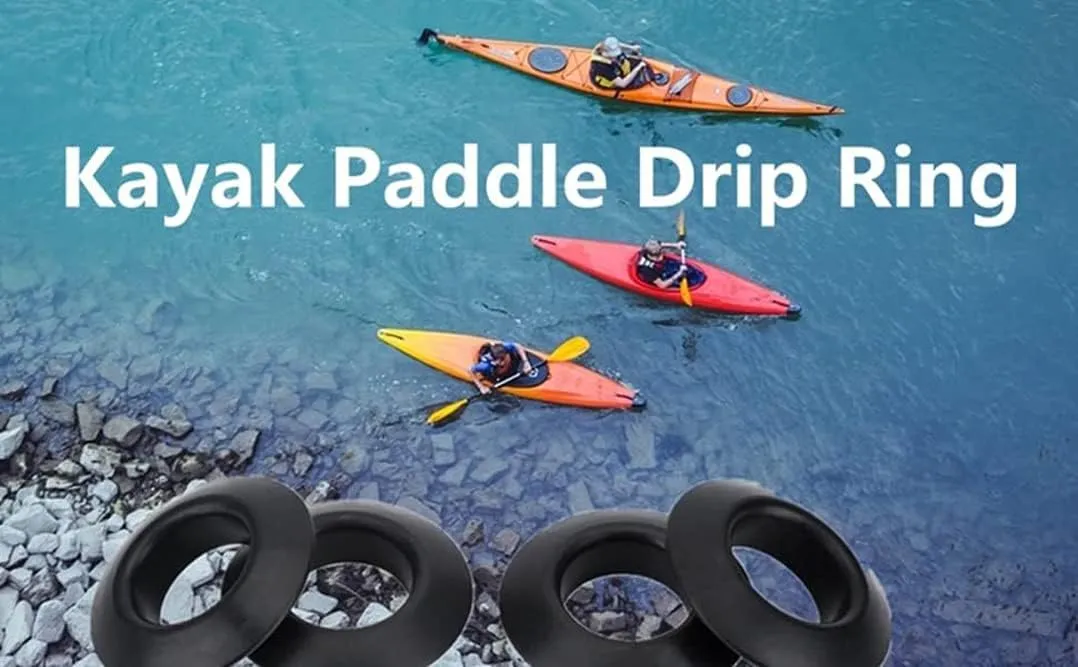 4Pcs Kayak Paddle Drip Rings, Rubber Canoe Paddle Drip Ring, Universal Fit Your Kayak Paddle Shaft, Paddle Accessories Replacement
