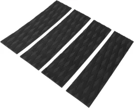 4Pcs Surfboard Traction Pad, EVA Surfing Front Traction Pad, Anti Slip Design, Stylish and Versatile for Skimboards, Kayak (Black)