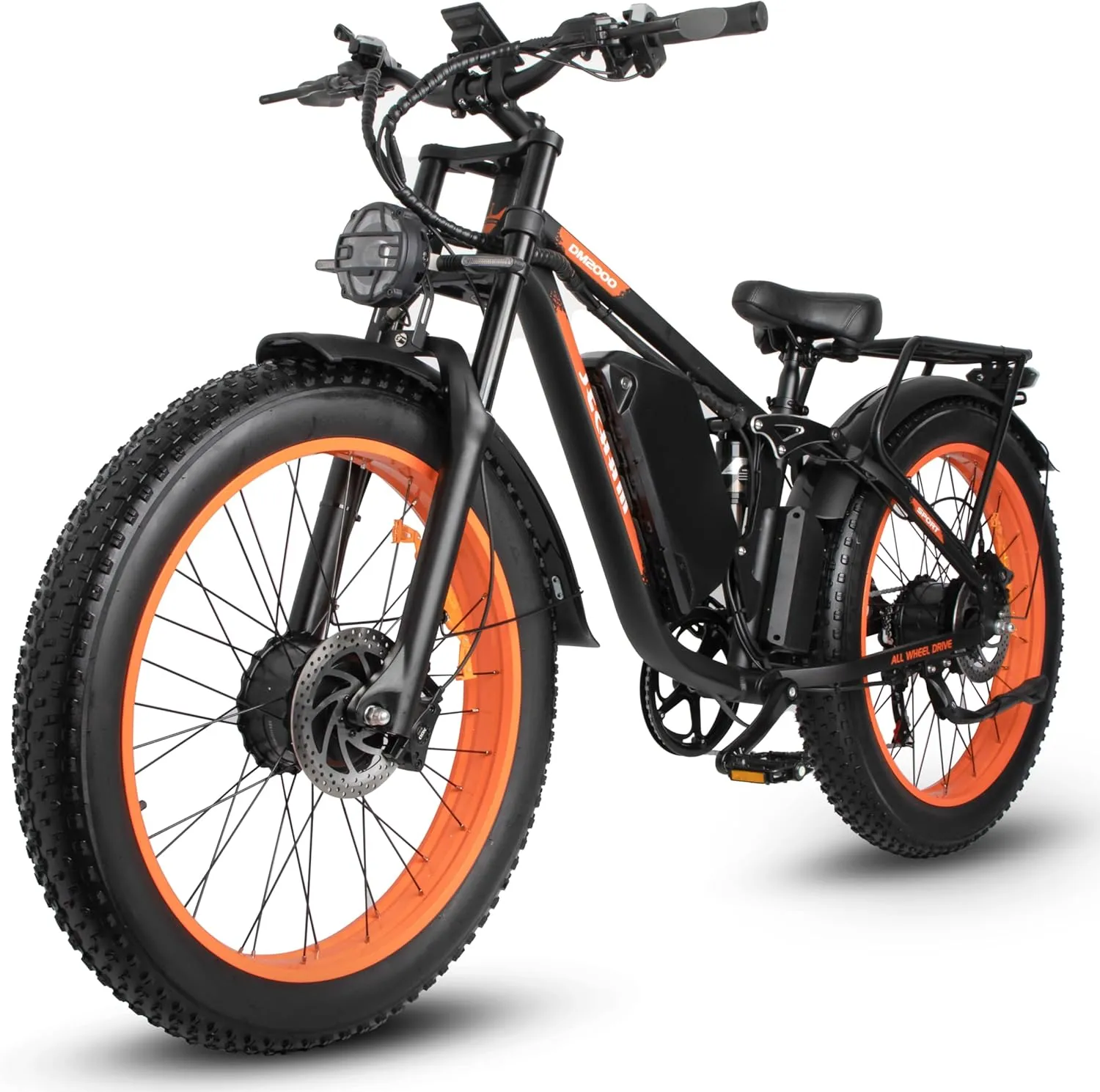 52V 32AH Fat Tire E-Bike for Adults: Dual 2000W Motors, 3000W Peak Power! Full Suspension High Speed Electric Bicycle, Reaching 35MPH Hunting ebike