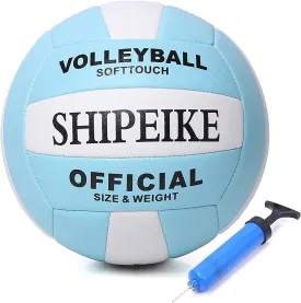 ABAJI Volleyball Official Ball Thicker PU Waterproof Anti-Explosion 15  Years Kids Girls Boys Indoor Training Game Outdoor Sand Beach Pool Play Pump Needle
