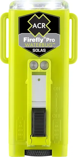ACR Firefly Pro Waterbug LED Strobe Light  Military-Grade, SOS & Steady-On Modes, SOLAS & USCG Certified, High-Intensity Marine Safety, Emergency Visibility & Durability (3971.3)