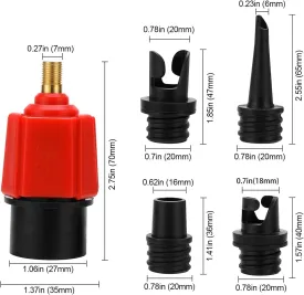 Air Valve Adaptor Multifunction Inflatable SUP Schrader Valve Adapter Accessories Air Pump Converter for Valves Kayak Inflatable Boat Raft Foot Pump Electric Pump