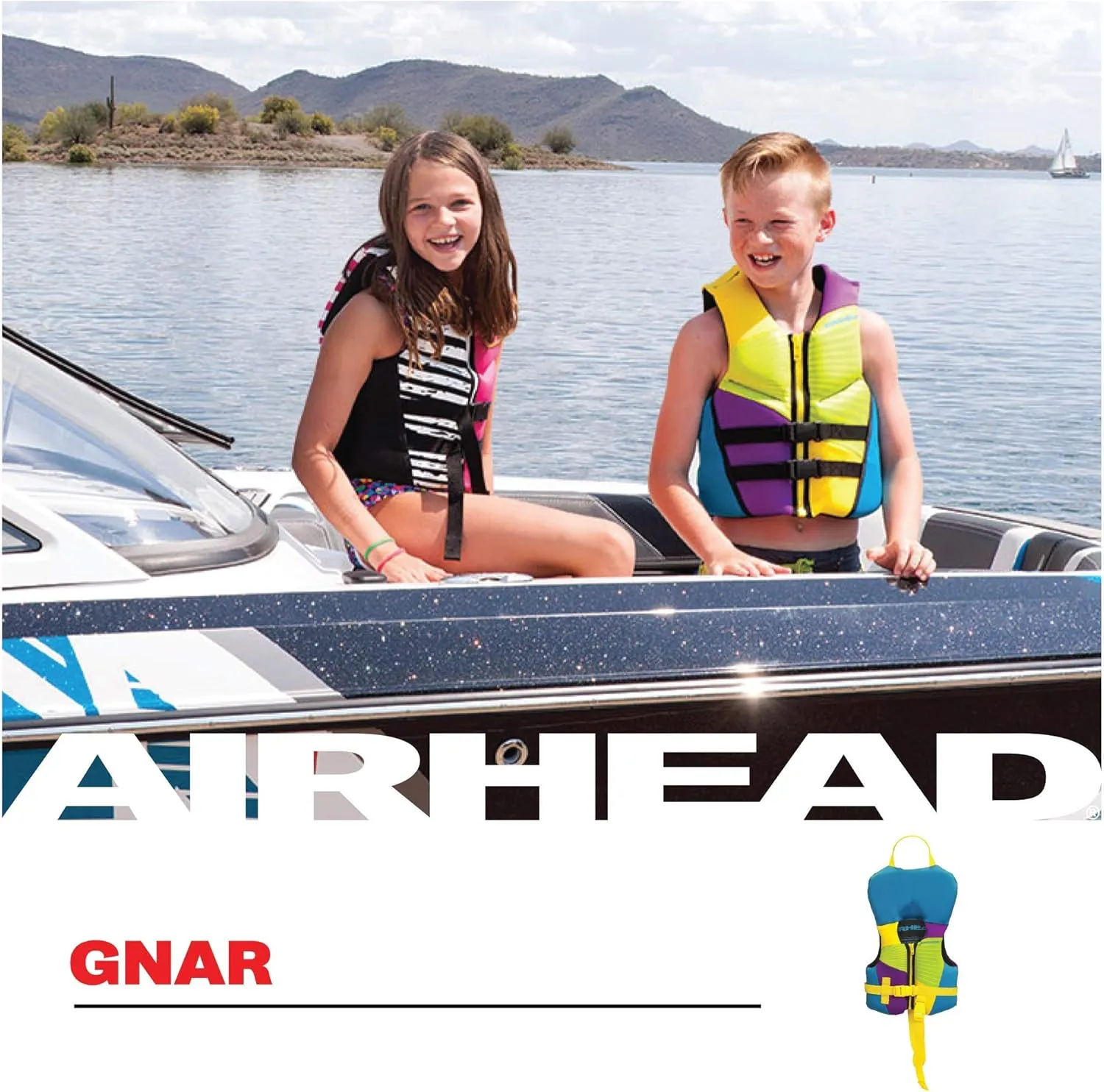 Airhead GNAR Child and Infant Kwik-Dry Neolite Flex Life Jacket, US Coast Guard Approved