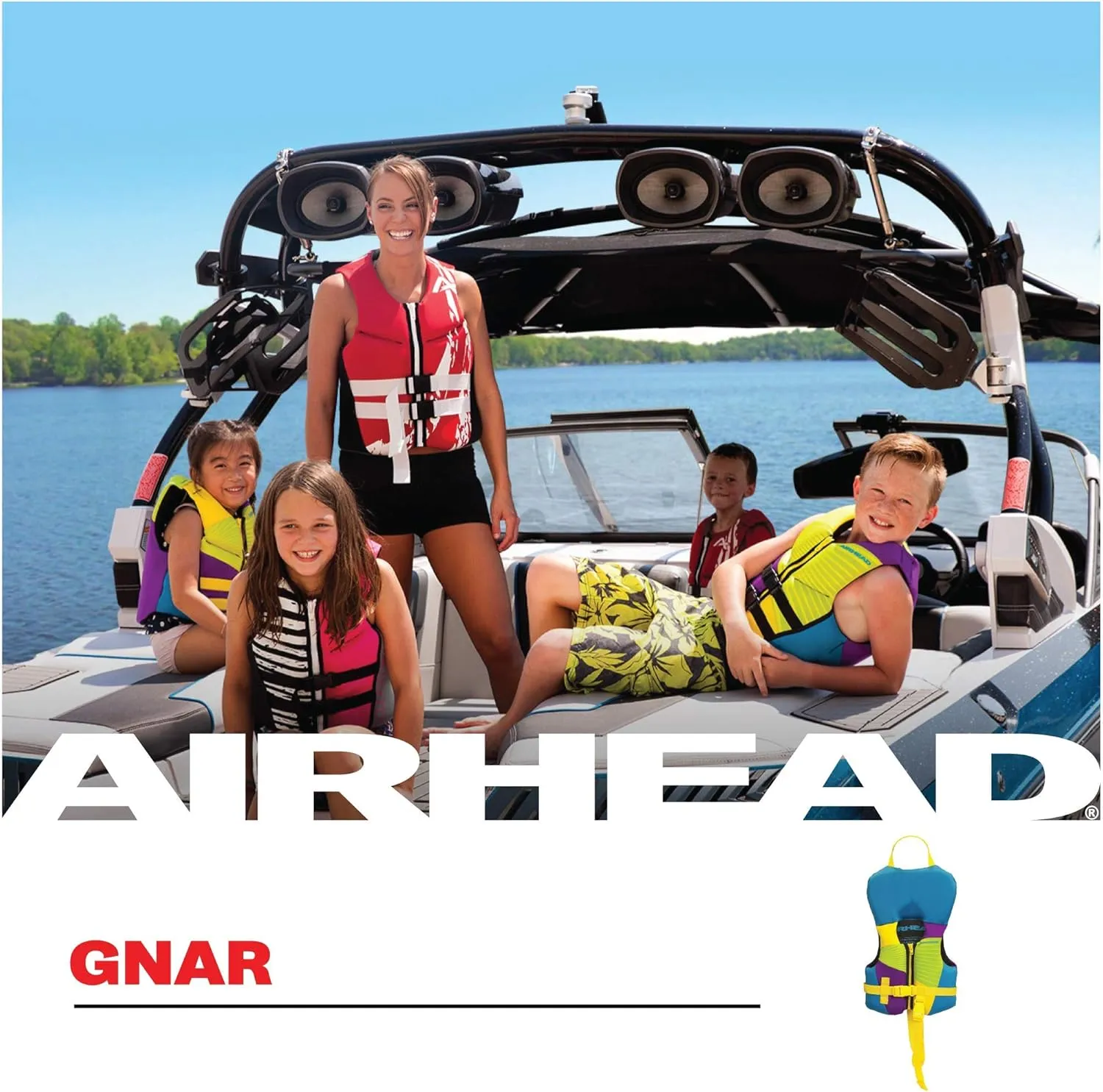 Airhead GNAR Child and Infant Kwik-Dry Neolite Flex Life Jacket, US Coast Guard Approved