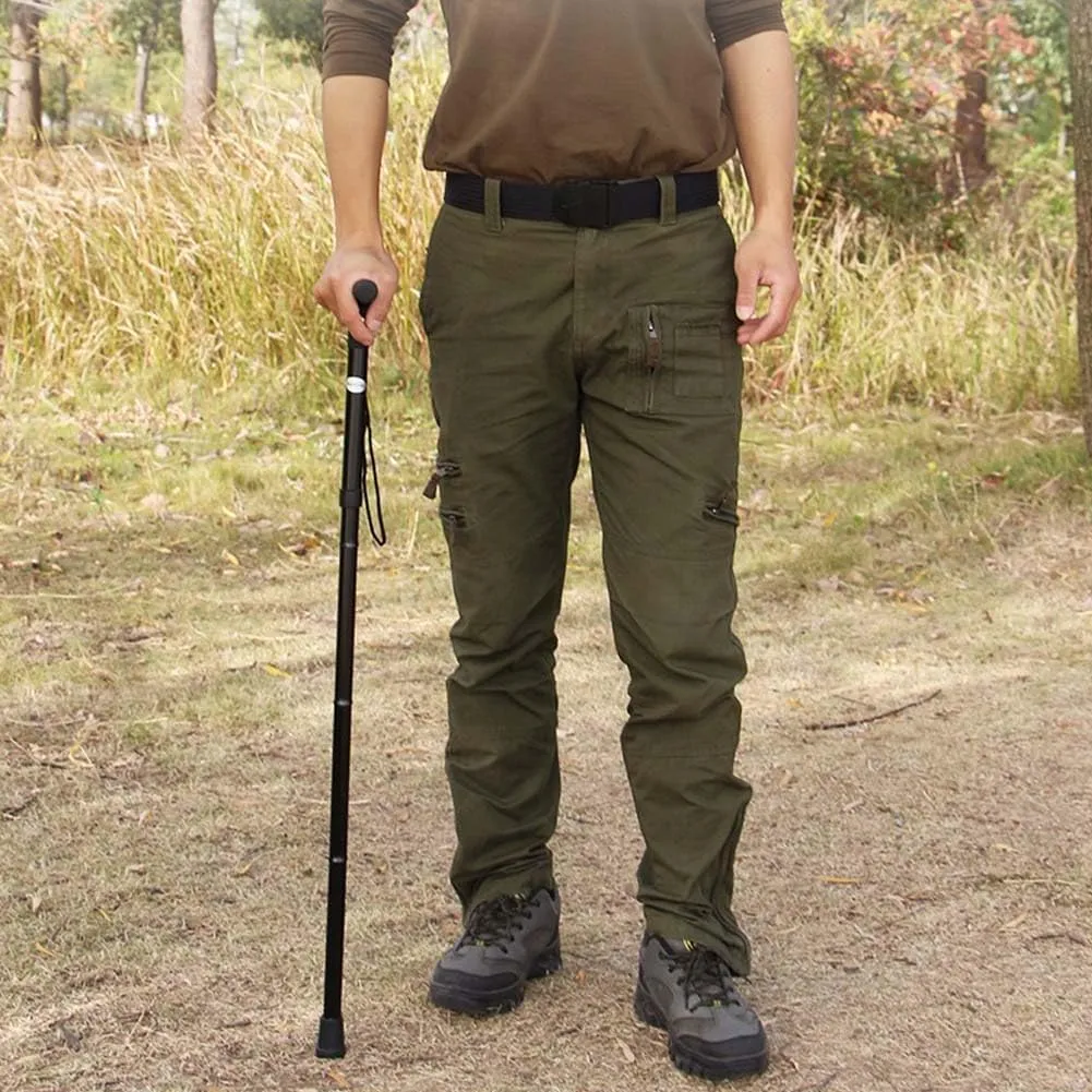 Aluminum Alloy Walking Sticks & Foldable Anti-Slip Hiking Stick - Length Adjustable for Elderly