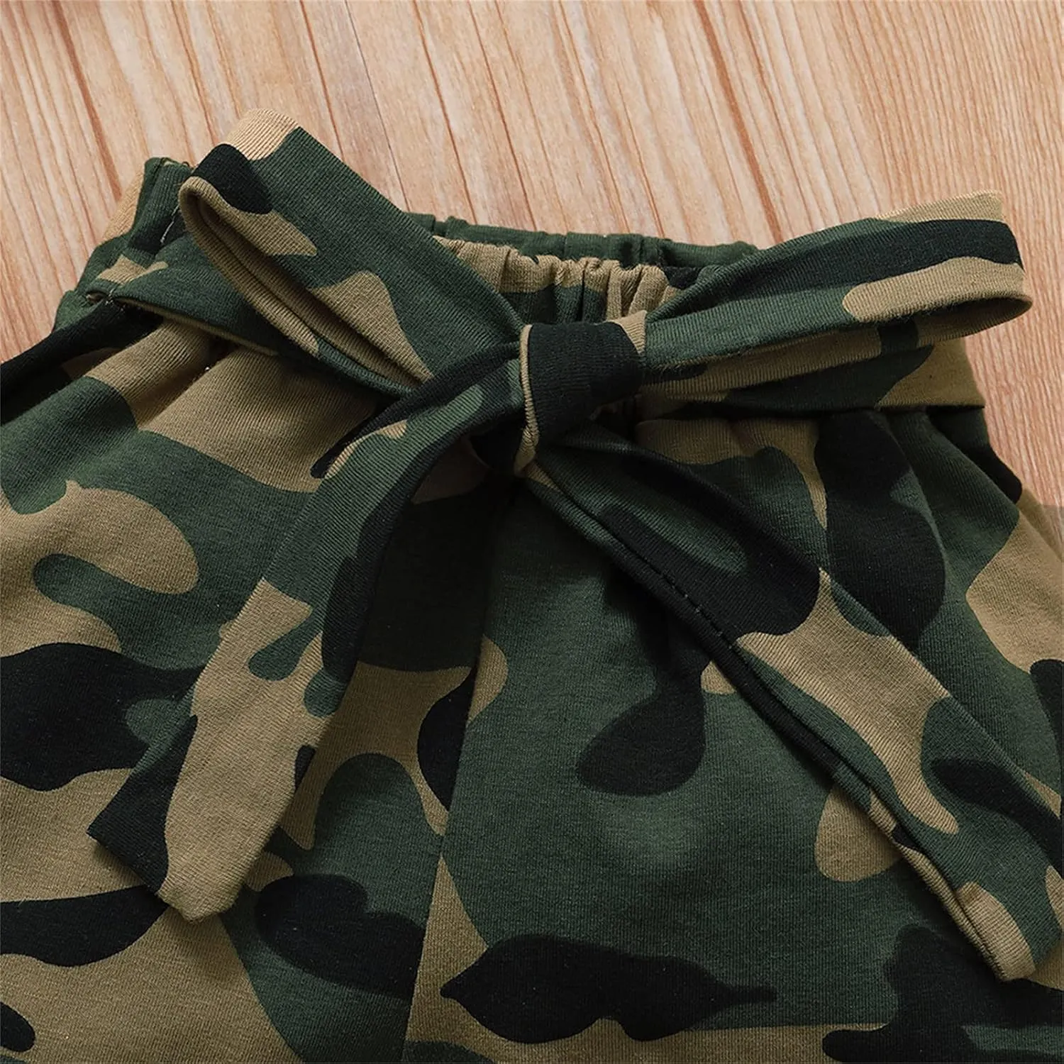 AMAWMW Baby Girl Clothes Set Daddys Little Girl Ruffle Romper Top Camouflage Pants Newborn Infant Baby Girl Outfit