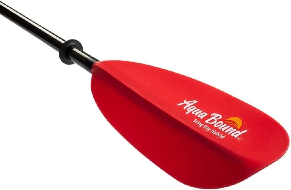 AQUA BOUND Sting Ray Hybrid Kayak Paddle - Carbon Shaft/Composite Blade
