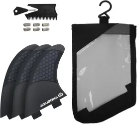 AQUBONA Surfboard Fins Single Dual Tab FinG3/G5/G6/G7 Half Carbon Honeycomb Surfboard fin Tri Fin Thruster Set