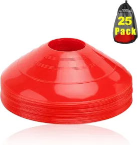 Ashsajkd(Set of 25/50/100 - Agility Soccer Cones with Carry Bag and for  Football Cones for TrainingFootball, Basketball, Coaching, Agility Cones for Indoor and Outdoor Games