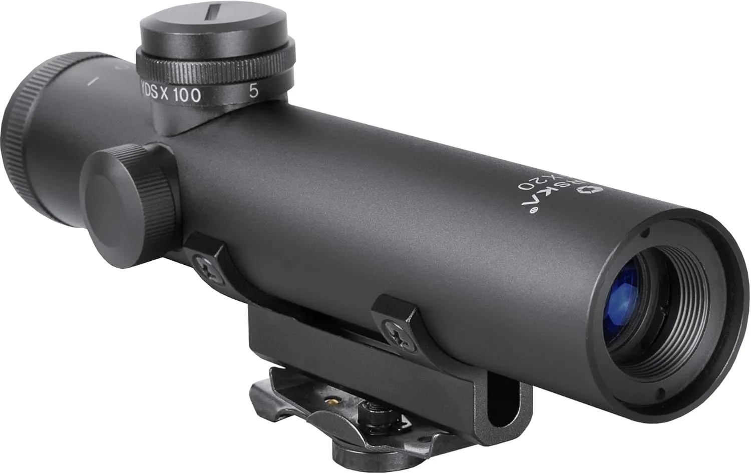 Barska 4x20 Carry Handle Rifle Scope Mil Dot Reticle with BDC Turret Peep Sight Mount Retro A2 Style