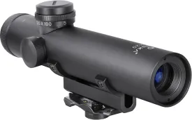 Barska 4x20 Carry Handle Rifle Scope Mil Dot Reticle with BDC Turret Peep Sight Mount Retro A2 Style