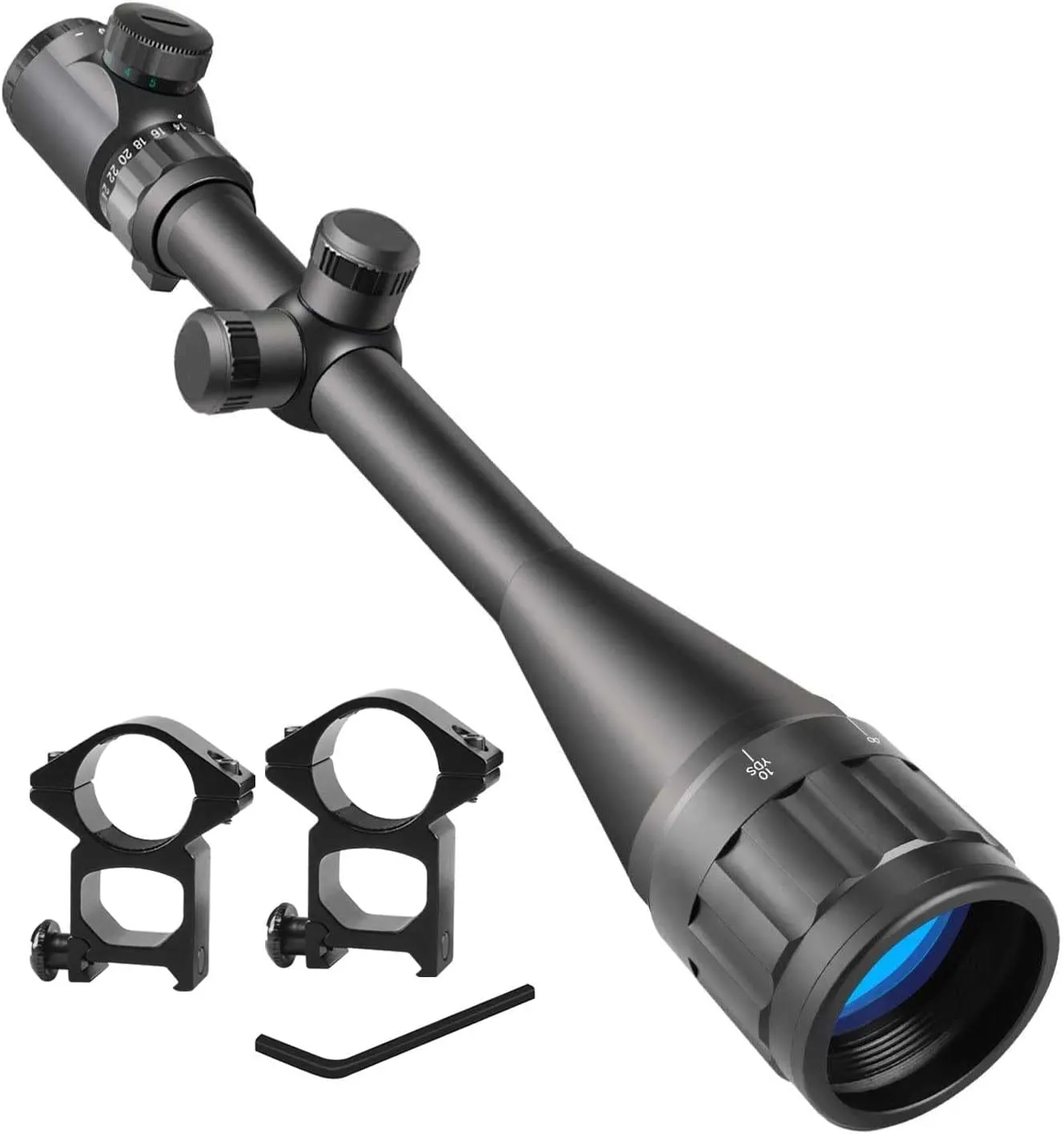 Beileshi 6-24X50 / 4.5-14X50 Optics Hunting Rifle Scope with 20mm Free Mounts