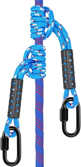 BeneLabel Poseidon Series Sewn Prusik Loops Ropes, Safety, 19", Diameter 2/5", 2 Pack, Blue
