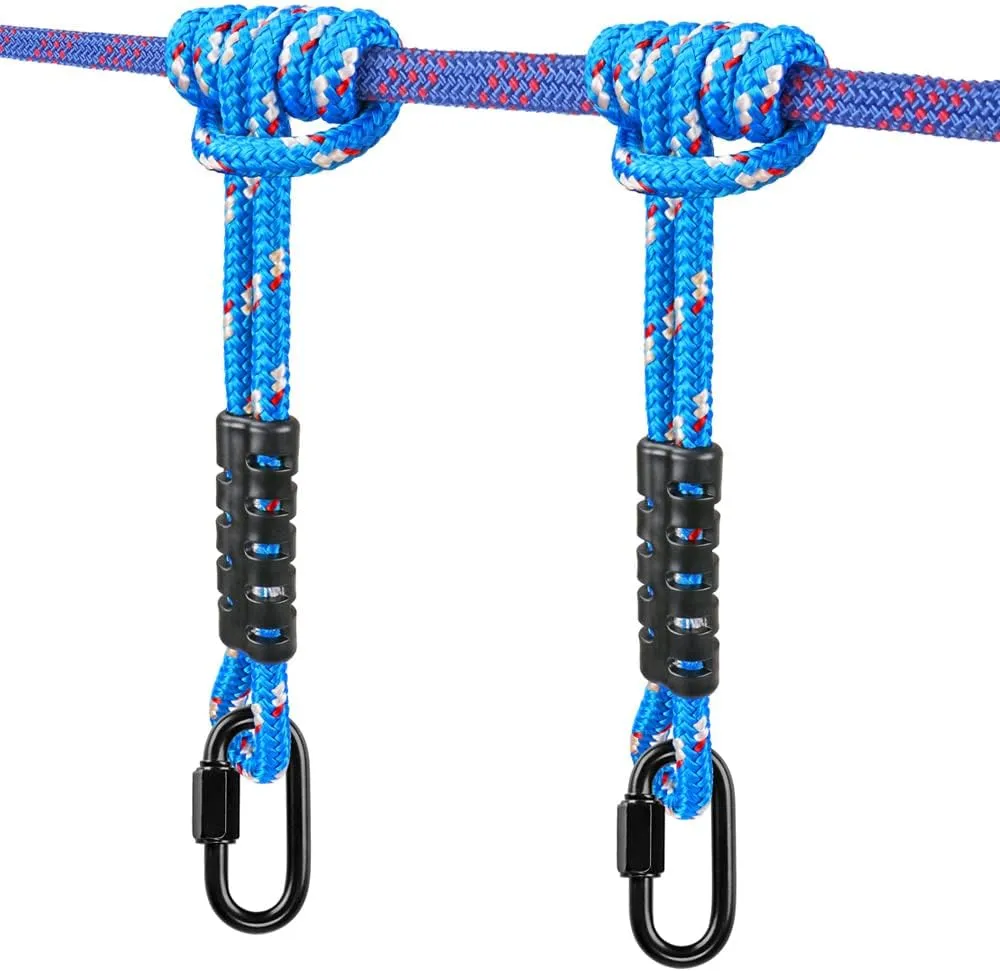 BeneLabel Poseidon Series Sewn Prusik Loops Ropes, Safety, 19", Diameter 2/5", 2 Pack, Blue