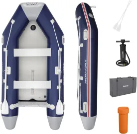 Bestway Hydro-Force Pro Inflatable Outdoor Water Lake Raft Boat Set with 2 Aluminum Oars, Hand Pump, Pressure Gauge