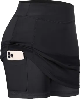 BLEVONH Womens Summer Tennis Skirts with Shorts Underneath, Pickleball, Athletic, Workout and Golf Skorts with Pockets