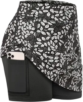 BLEVONH Womens Summer Tennis Skirts with Shorts Underneath, Pickleball, Athletic, Workout and Golf Skorts with Pockets