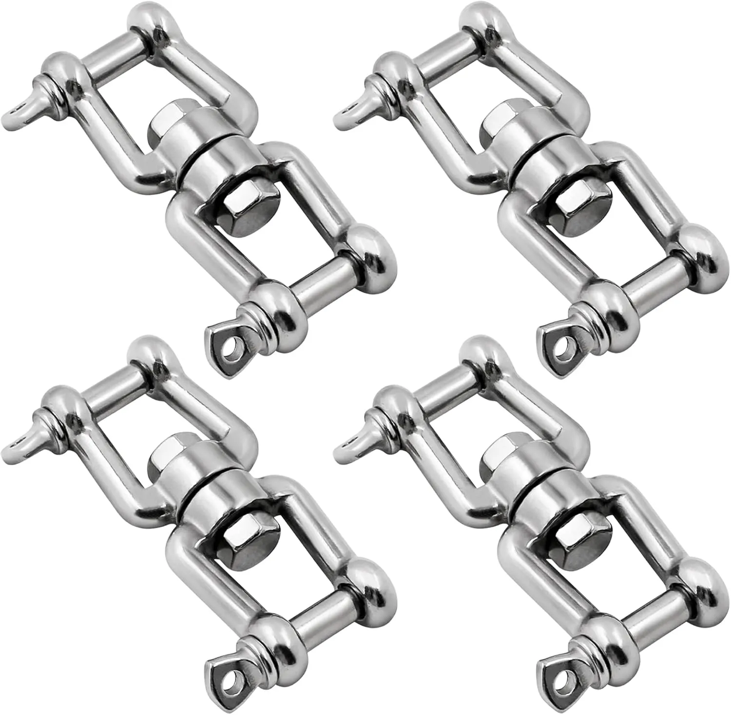 Boat Anchor Swivel Shackle 1/4 inch 5/16 inch 3/8 inch 1/2 inch (4 Size) Jaw - Jaw Anchor China Swivel Connector 316 Stainless Steel Marine Grade Double Shackle