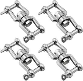 Boat Anchor Swivel Shackle 1/4 inch 5/16 inch 3/8 inch 1/2 inch (4 Size) Jaw - Jaw Anchor China Swivel Connector 316 Stainless Steel Marine Grade Double Shackle