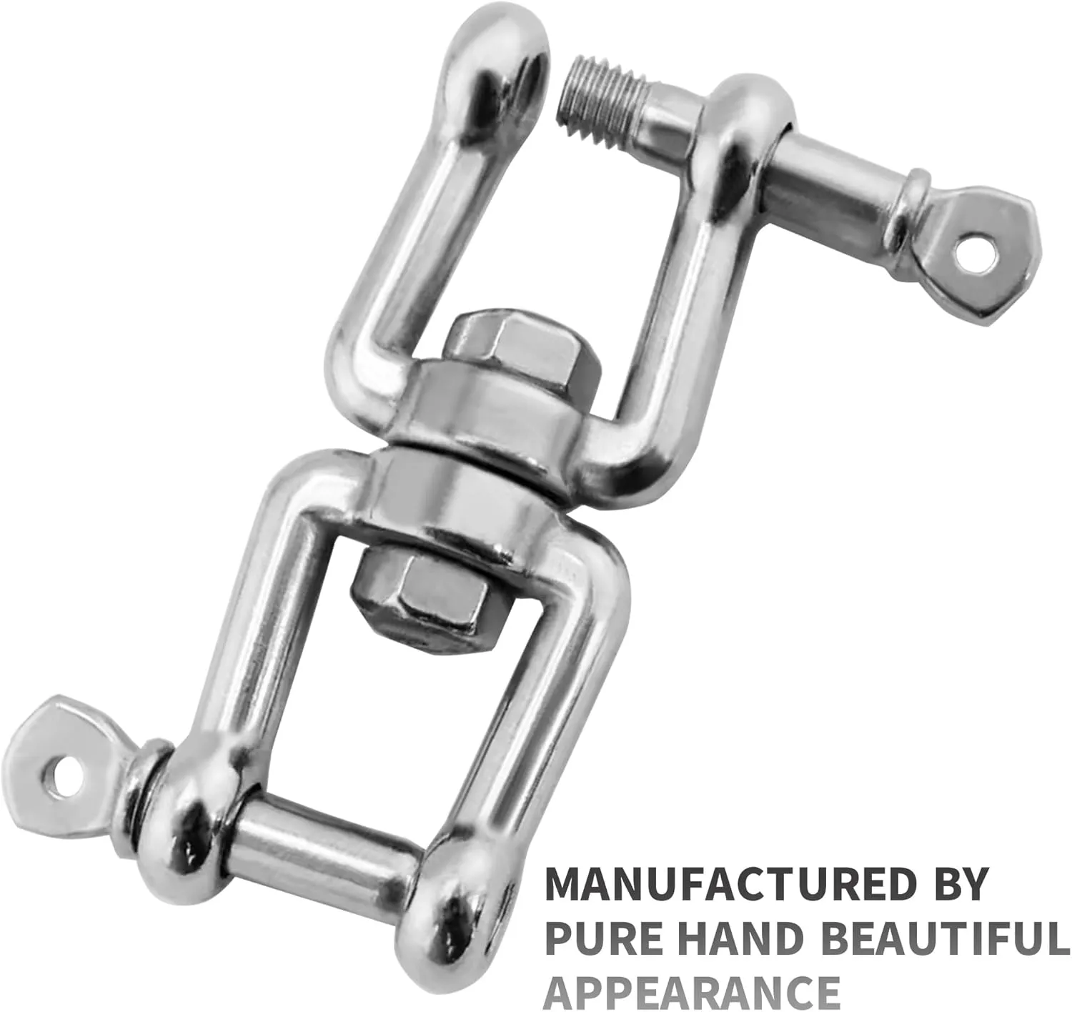Boat Anchor Swivel Shackle 1/4 inch 5/16 inch 3/8 inch 1/2 inch (4 Size) Jaw - Jaw Anchor China Swivel Connector 316 Stainless Steel Marine Grade Double Shackle