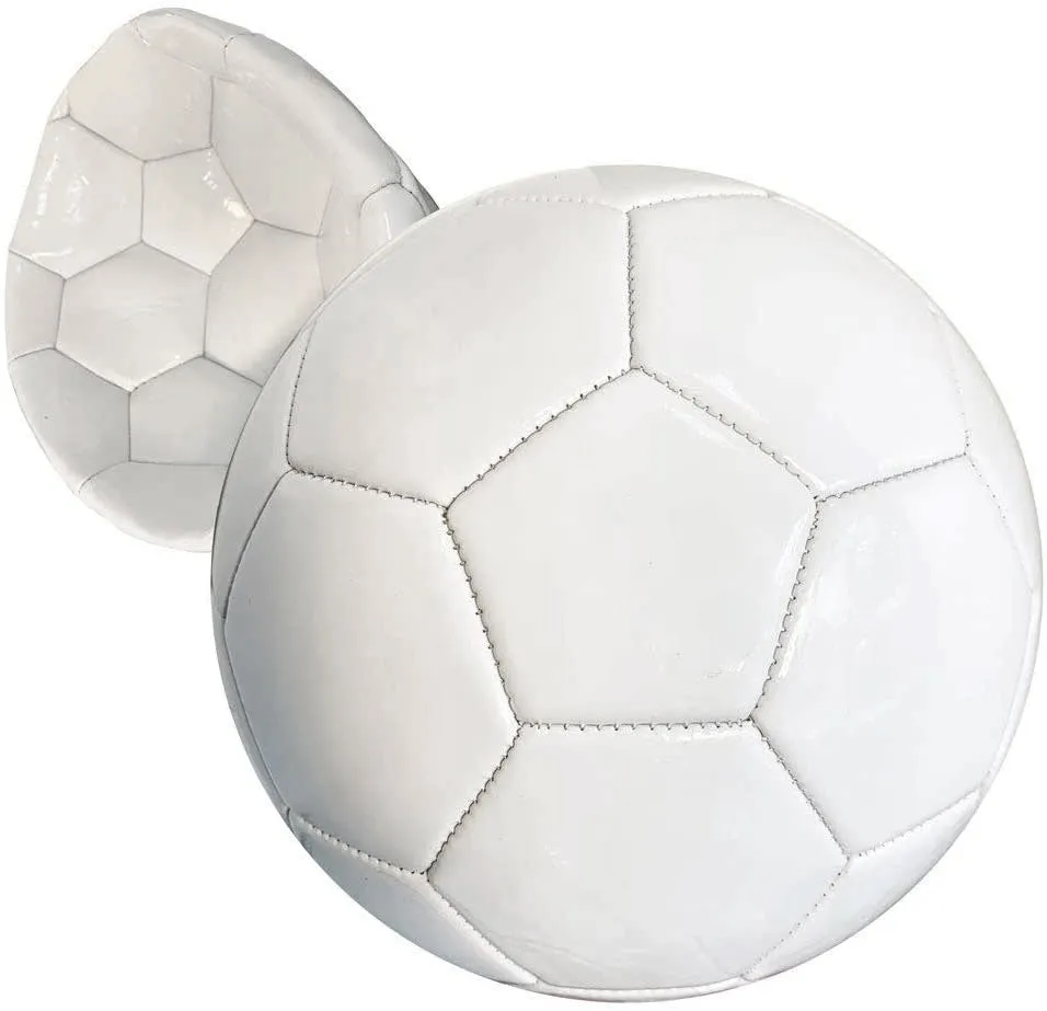 Bulk White Soccer Balls Size 5 Deflated Sign Autograph Party Favors Painting Bar Mitzvah Coaches Gift