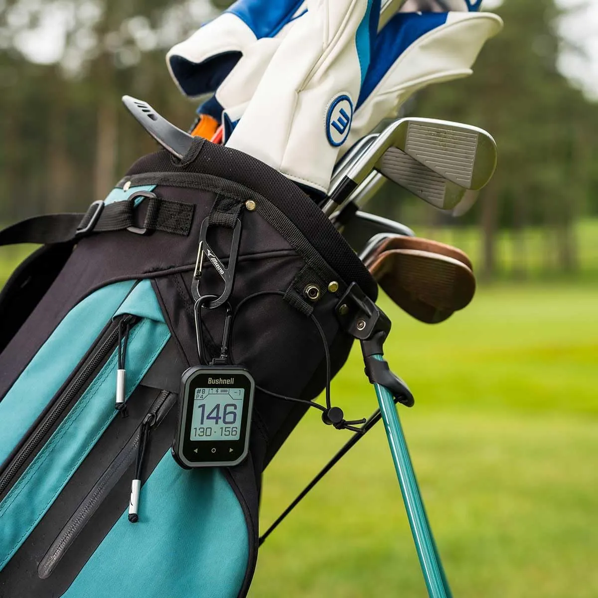 Bushnell Phantom 3 (Blue) Slope Golf GPS Handheld Bundle - Touchscreen, Auto Course & Hole Recognition, Auto-Prompt Score Entry with PlayBetter Portable Charger, Belt Clip & Carabiner