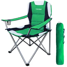 Camabel Folding Camping Chairs Hold Up 400lbs Large Outdoor Lawn Chair Ireland Green Model No. ET323