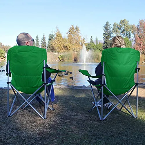 Camabel Folding Camping Chairs Hold Up 400lbs Large Outdoor Lawn Chair Ireland Green Model No. ET323