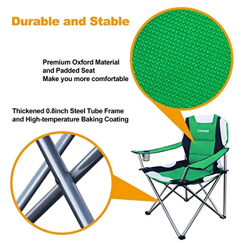 Camabel Folding Camping Chairs Hold Up 400lbs Large Outdoor Lawn Chair Ireland Green Model No. ET323