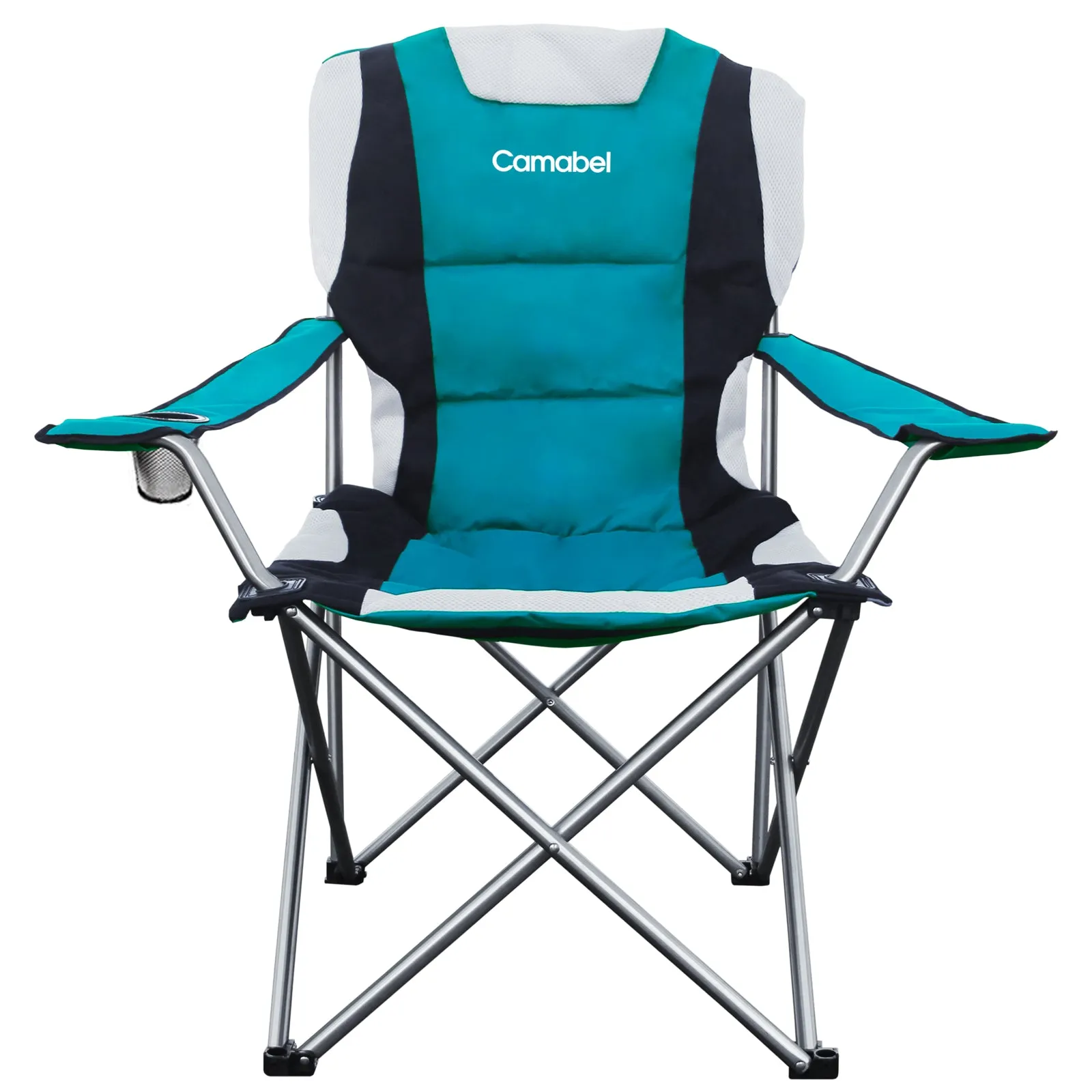 Camabel Folding Camping Chairs Hold Up 400lbs Large Outdoor Lawn Chair Lake Blue Model No. ET326