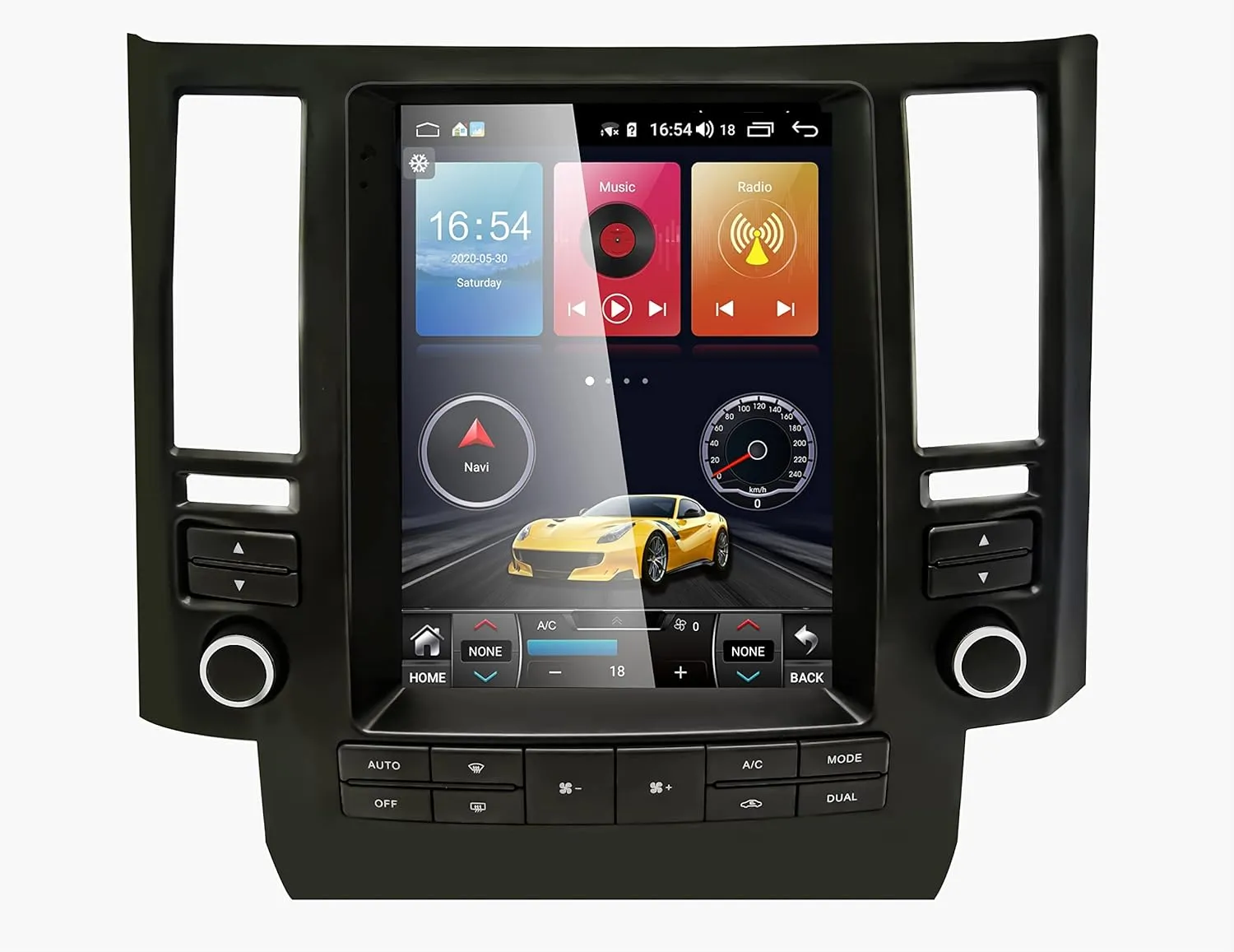 Car Radio - Android 11.0 Tesla Style Touchscreen with Bluetooth GPS Navigation for Infiniti FX (FX35, FX45) 2003-2006 Multimedia Stereo - Mirror Link