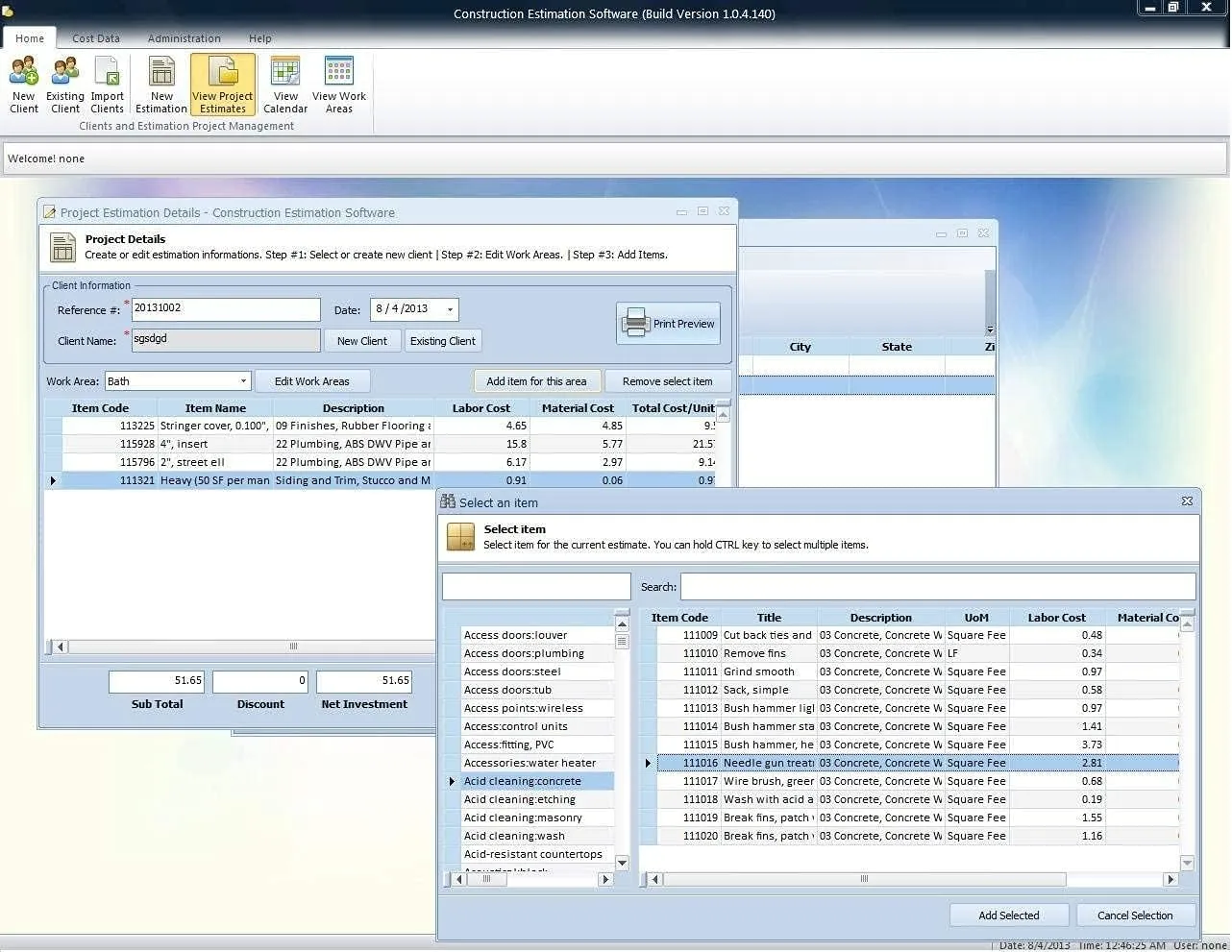 Construction Management and Estimating Software (Multiuser Edition) RSMeans construction cost data pre-embedded