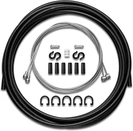 Corki Cycles Universal Standard Bike Brake Cable Housing Kit for Mountain Road Bike - Black