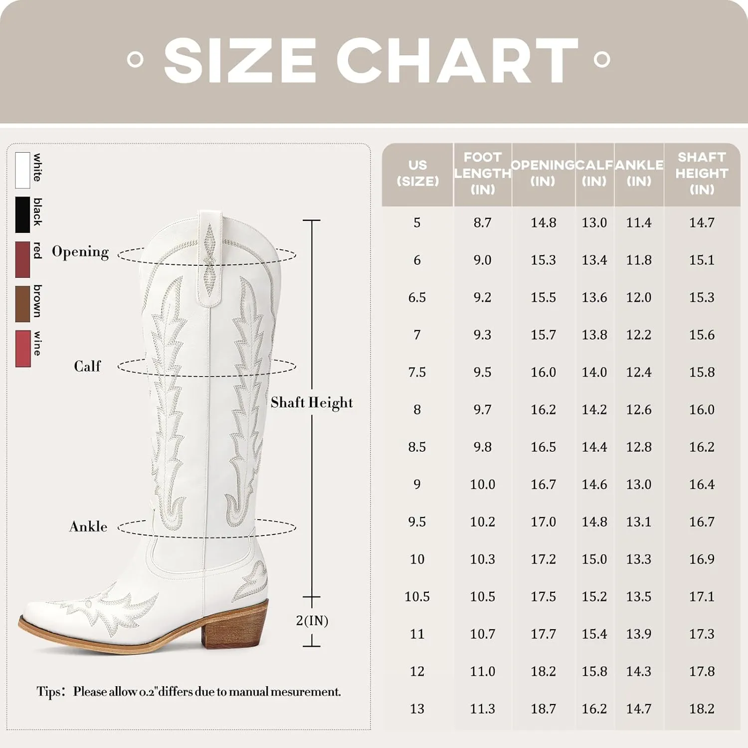 Cowboy Boots for Women - Knee High Embroidered Western Cowgirl Boots, Pointed Toe Chunky Heel Retro Country Boots, Pull On Zipper Vintage Fashion Tall Boots for Girls Ladies