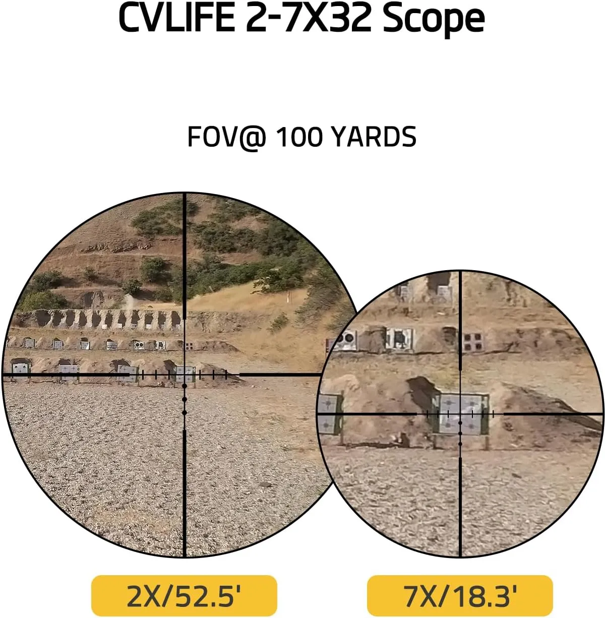 CVLIFE JackalHowl F02 Rifle Scope - 1-inch Tube SFP Rifle Scope with 20mm Scope Rings - Second Focal Plane