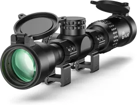CVLIFE JackalHowl F02 Rifle Scope - 1-inch Tube SFP Rifle Scope with 20mm Scope Rings - Second Focal Plane
