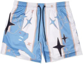 DIOTSR Mens Retro Casual Graphic Shorts Elastic Waistband Streetwear Athletic Basketball Running Active Shorts