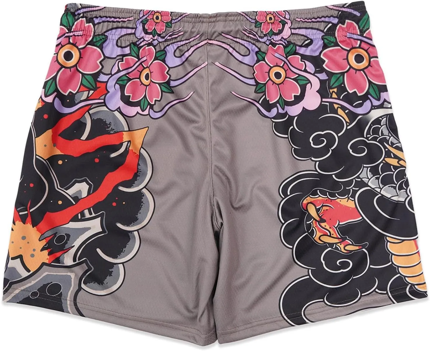 DIOTSR Mens Retro Casual Graphic Shorts Elastic Waistband Streetwear Athletic Basketball Running Active Shorts