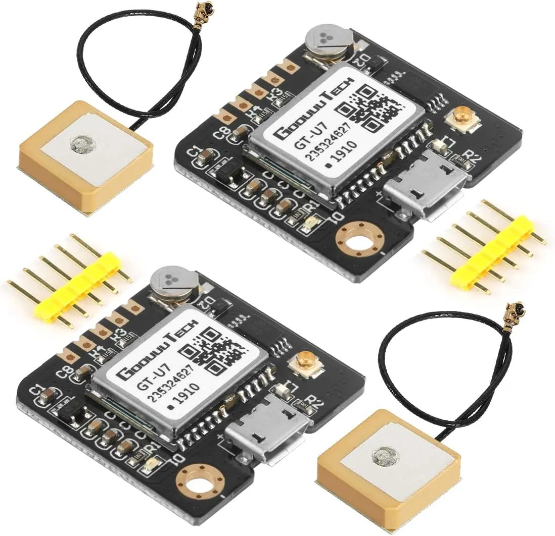 Doudou 2pcs GT-U7 GPS Module, High Sensitivity, Low Power Consumption, Compatible with NEO-6M, STM32, Suitable for Vehicles