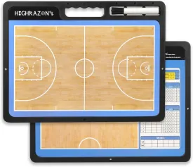 Dry Erase Clipboard for Coach,Coaches Clipboard,Premium Tactical Coaching Board, Portable Double-Sided Full & Half Court Lineup Board with Marker for Coaches Gift