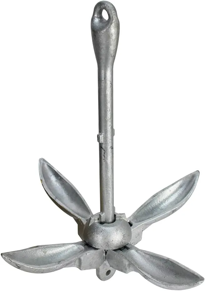 Extreme Max 3006.6666 BoatTector Galvanized Folding/Grapnel Anchor - 9 lbs.